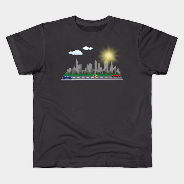 City Life Kids T-Shirt by Quotigner